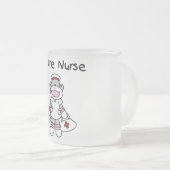 Sock Monkey Future Nurse Tshirts en cadeaus Matglas Koffiemok (Voorkant rechts)