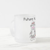 Sock Monkey Future Nurse Tshirts en cadeaus Matglas Koffiemok (Voorkant links)