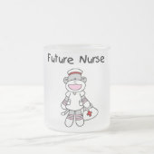 Sock Monkey Future Nurse Tshirts en cadeaus Matglas Koffiemok (Center)