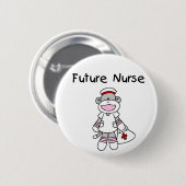 SOCK MONKEY FUTURE NURY RONDE BUTTON 5,7 CM (Voorkant /achterkant)