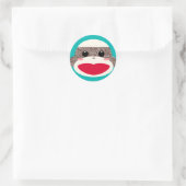 Sock Monkey Gezicht Stickers (Tas)