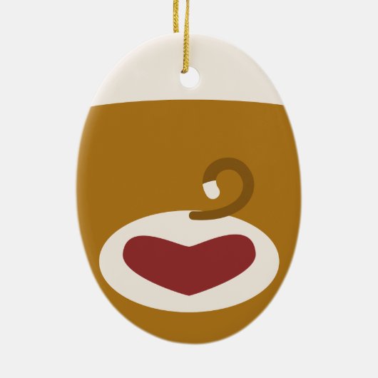 Sock Monkey Girl Kerstboom Keramisch Ornament (Achterkant)