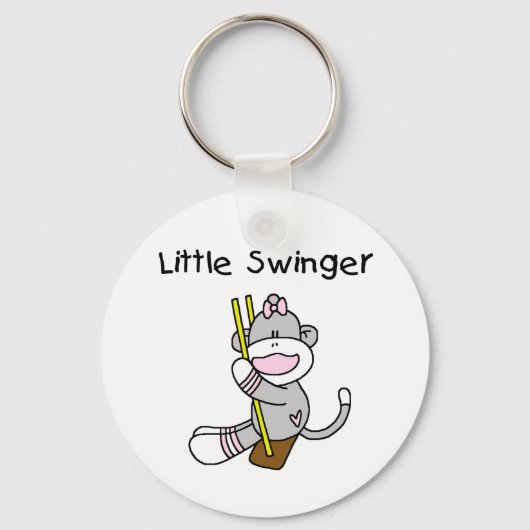 Sock Monkey Girl Little Swinger Sleutelhanger (Voorkant)
