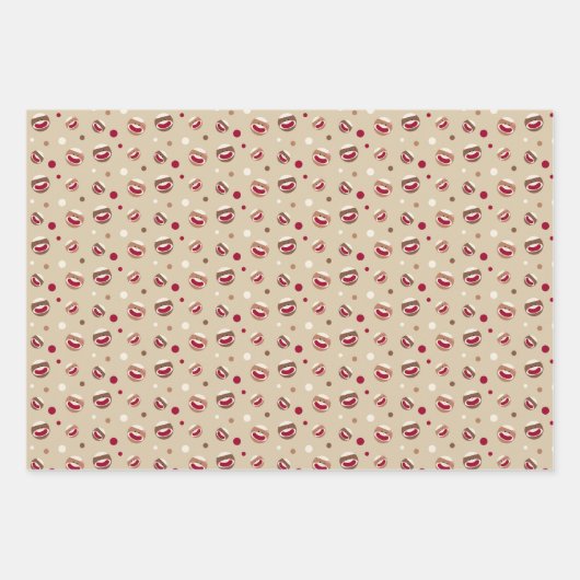 Sock Monkey Glimlach Inpakpapier Vel (Voorkant)