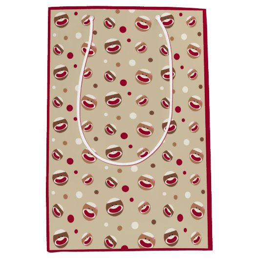 Sock Monkey Glimlach Medium Cadeauzakje (Voorkant)