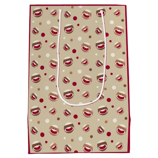 Sock Monkey Glimlach Medium Cadeauzakje (Achterkant)