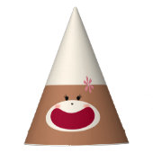 Sock Monkey Glimlach (Meisje) Feesthoedjes (Voorkant)