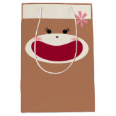 Sock Monkey Glimlach (Meisje) Medium Cadeauzakje (Voorkant)