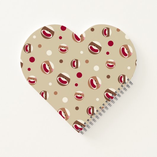 Sock Monkey Glimlach Notitieboek (Achterkant)