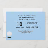 Sock Monkey Golf Birthday-uitnodigingen Kaart (Achterkant)