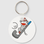 Sock Monkey Golf Sleutelhanger (Voorkant)