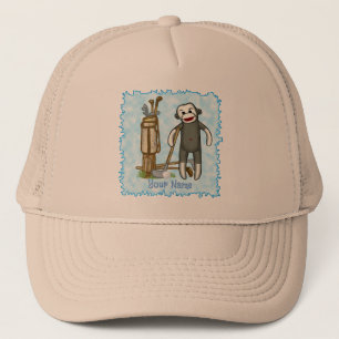 Sock Monkey Golf Trucker Pet