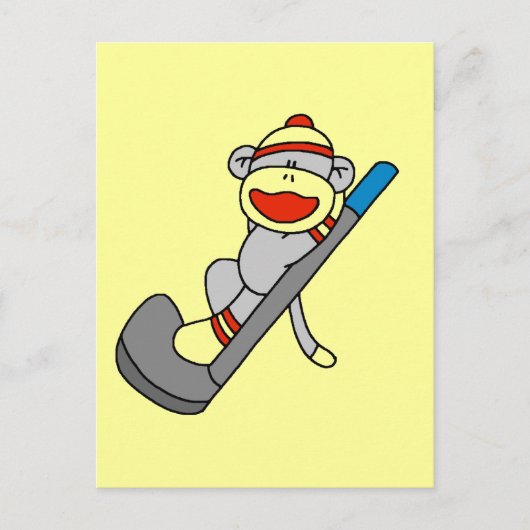 Sock Monkey Golf Tshirts en Gifts Briefkaart (Voorkant)