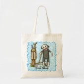 Sock Monkey Golfer golf Canvas tas (Voorkant)