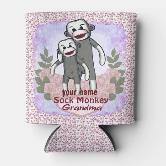 Sock Monkey Grandma Blikjeskoeler (Voorkant)