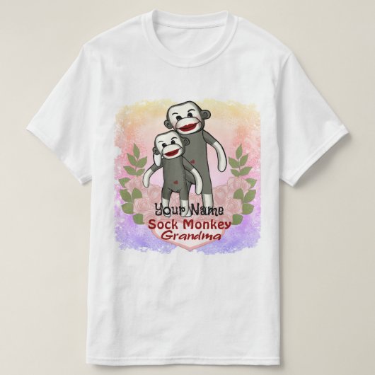 Sock Monkey Grandma T-shirt (Design voorkant)