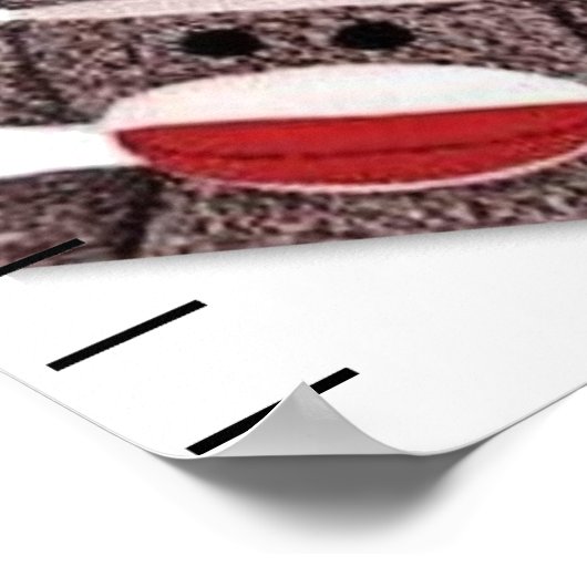 Sock Monkey Grow Chart Poster (Hoek)