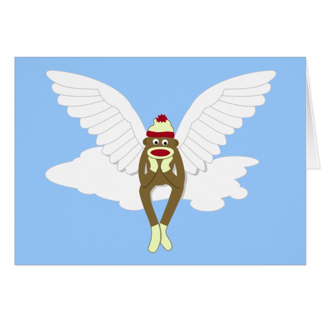 Sock Monkey Guardian Angel (Voorkant Horizontaal)
