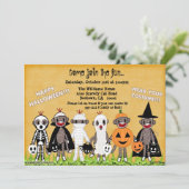 Sock Monkey Halloween Wenskaart of Invitation Kaart (Staand voorkant)