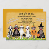 Sock Monkey Halloween Wenskaart of Invitation Kaart (Voorkant / Achterkant)
