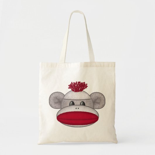 Sock Monkey Head Tote Bag (Voorkant)