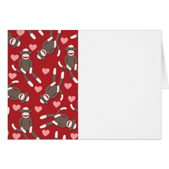 Sock Monkey Hearts (Voorkant Horizontaal)