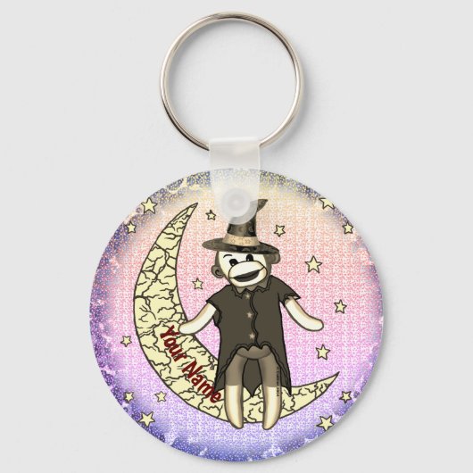 sock monkey heks Sleutelhanger (Voorkant)
