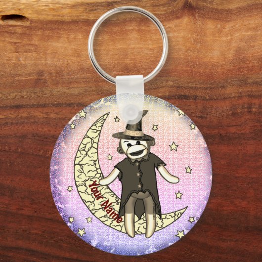 sock monkey heks Sleutelhanger (Voorkant)