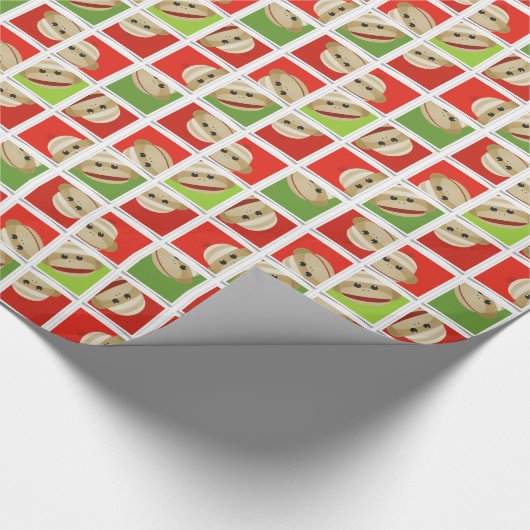 Sock Monkey Holiday Wrapping Paper Cadeaupapier (Hoek)