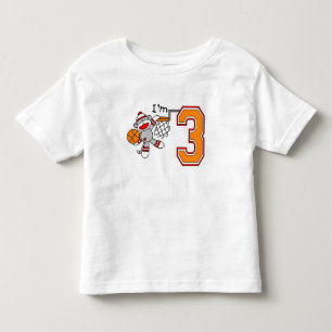 Sock Monkey Hoops 3e verjaardag Kinder Shirts