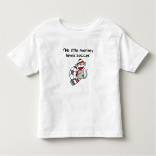 Sock Monkey houdt van Voetbal Kinder Shirts