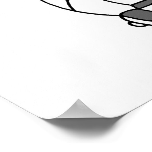 Sock Monkey houdt van Voetbal T-shirten en cadeaus Poster (Hoek)