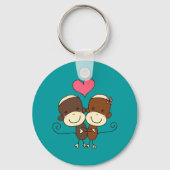 Sock Monkey Hugz Sleutelhanger (Voorkant)