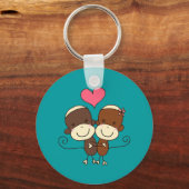 Sock Monkey Hugz Sleutelhanger (Voorkant)