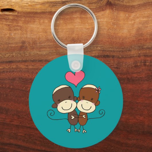 Sock Monkey Hugz Sleutelhanger (Voorkant)