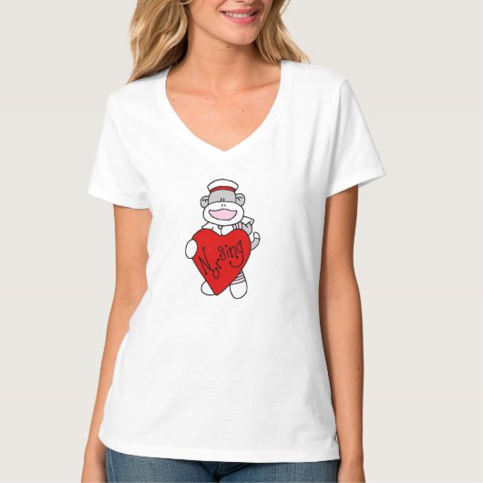 Sock Monkey I Love Nursing T-shirts and Gifts (Voorkant)