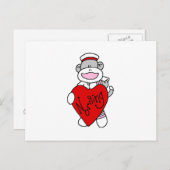 Sock Monkey I Love Nursing T-shirts and Gifts Briefkaart (Voorkant / Achterkant)