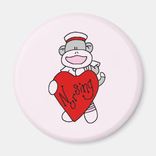 Sock Monkey I Love Nursing T-shirts and Gifts Magneet
