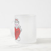 Sock Monkey I Love Nursing T-shirts and Gifts Matglas Koffiemok (Voorkant links)