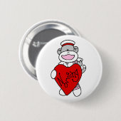 Sock Monkey I Love Nursing T-shirts and Gifts Ronde Button 5,7 Cm (Voorkant /achterkant)
