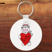 Sock Monkey I Love Nursing T-shirts and Gifts Sleutelhanger (Voorkant)