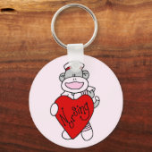 Sock Monkey I Love Nursing T-shirts and Gifts Sleutelhanger (Voorkant)