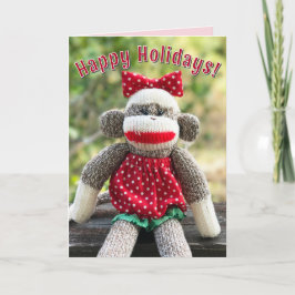 Sock Monkey - Ichigo Kerst Kaarten