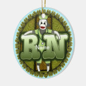 Sock monkey Ierse verpleegster Keramisch Ornament (Links)