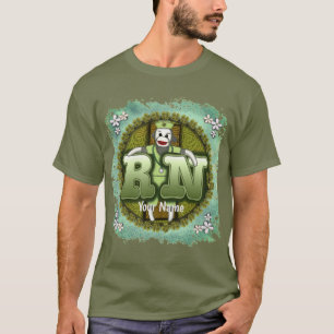 Sock monkey Ierse verpleegster T-shirt