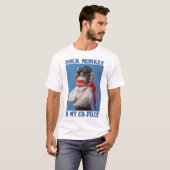 Sock Monkey is mijn co-piloot T-shirt (Voorkant volledig)