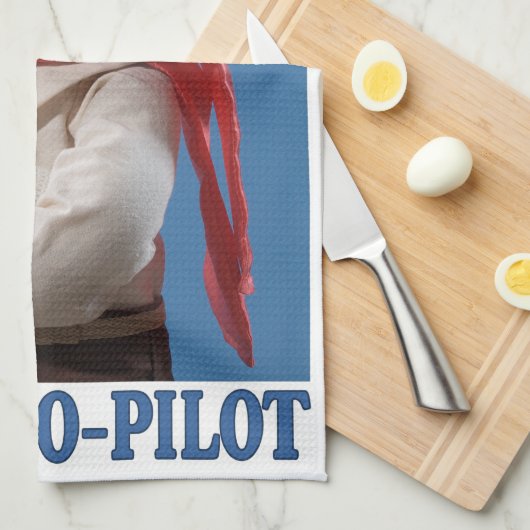 Sock Monkey is mijn co-piloot Theedoek (Quarter Fold)