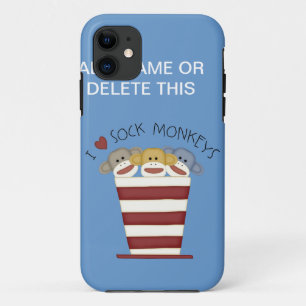SOCK MONKEY IS ZEER BLAUW, iPhone 5 HOESJE