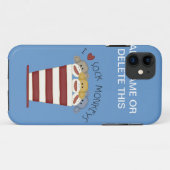 SOCK MONKEY IS ZEER BLAUW, iPhone 5 HOESJE (Achterkant (horizontaal))