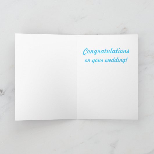 Sock Monkey Island Wedding Kaart (Binnen)